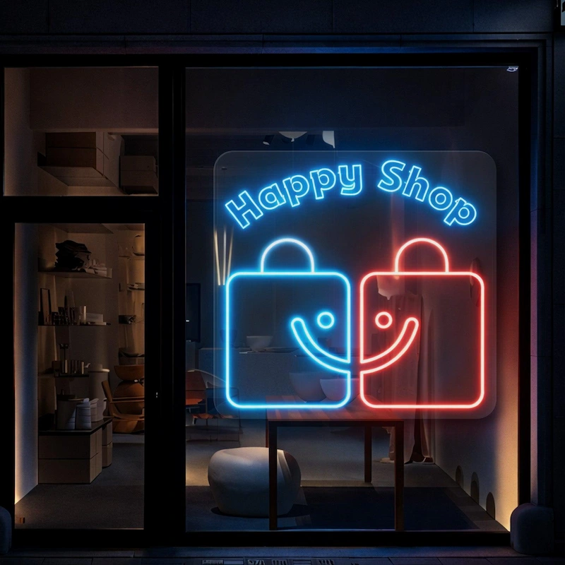 Custom neon logo store sign