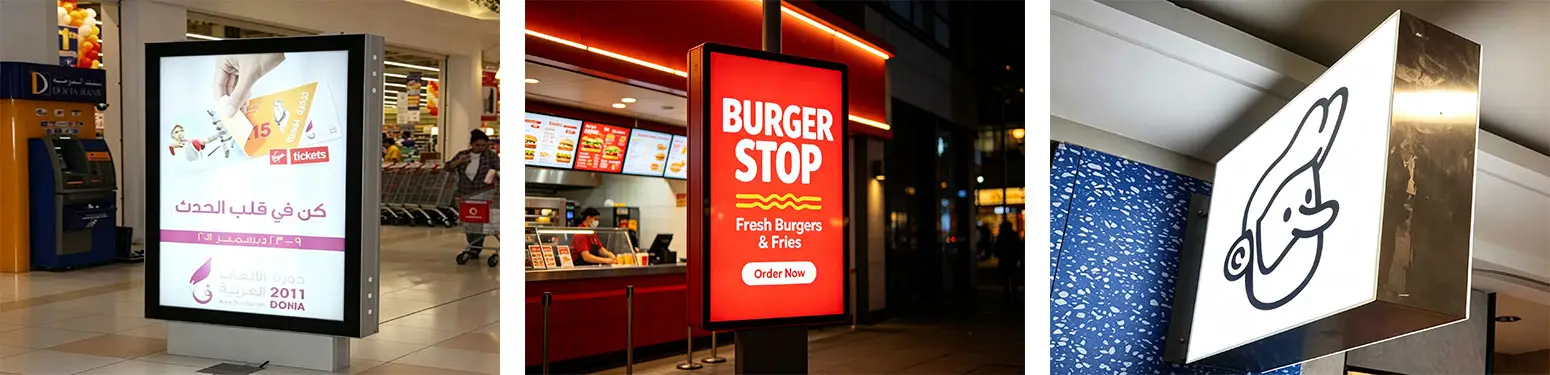 Application examples for high voltage 2‑LED sign module