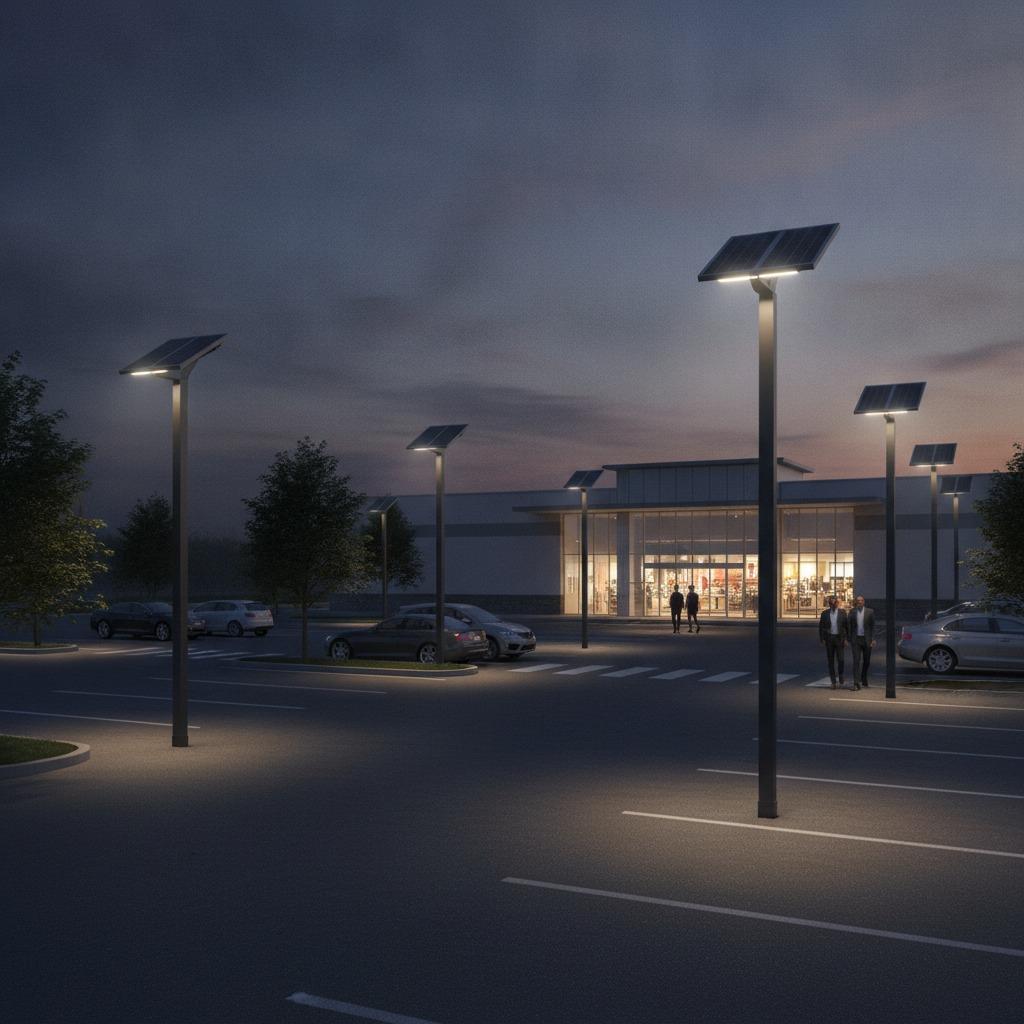 solar lighting for commercial parking lots