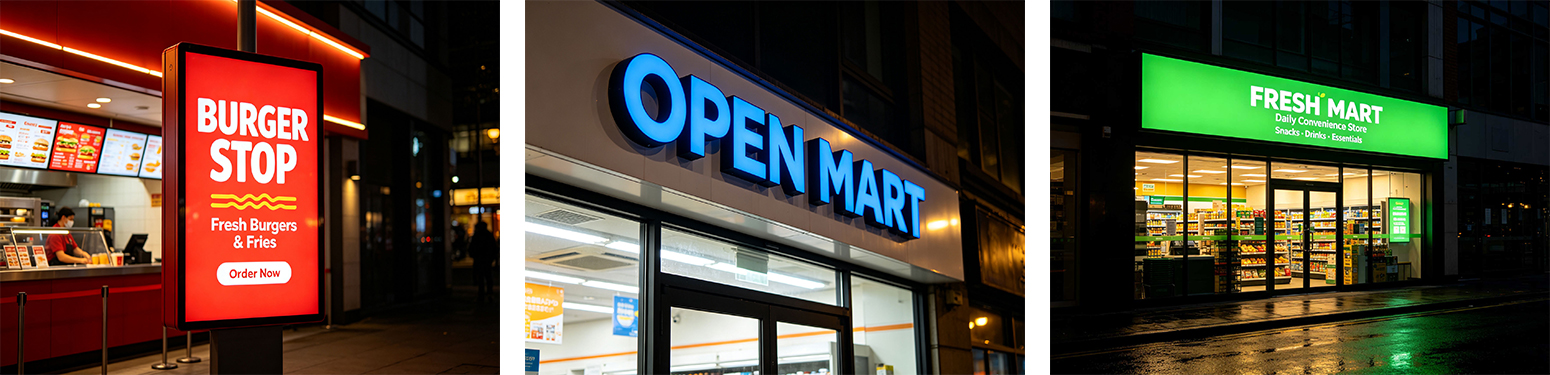 6-LED RGBW LED Module recommended applications for signs, light boxes and storefronts