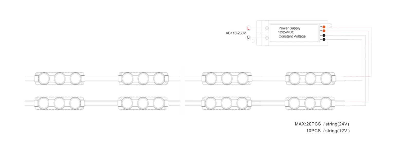 Edge-Lit High Power LED Module Wiring Diagram & Installation Guide