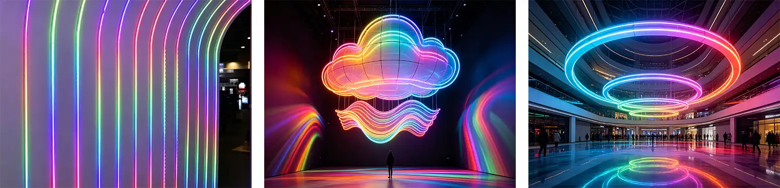 Recommended applications: dynamic signage, building outlines, event displays and decorative lighting