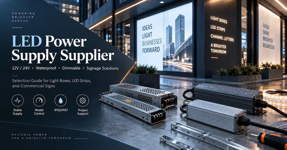 LED Power Supply Supplier: How Signage Buyers Control Models, Stock, and Repeat Orders