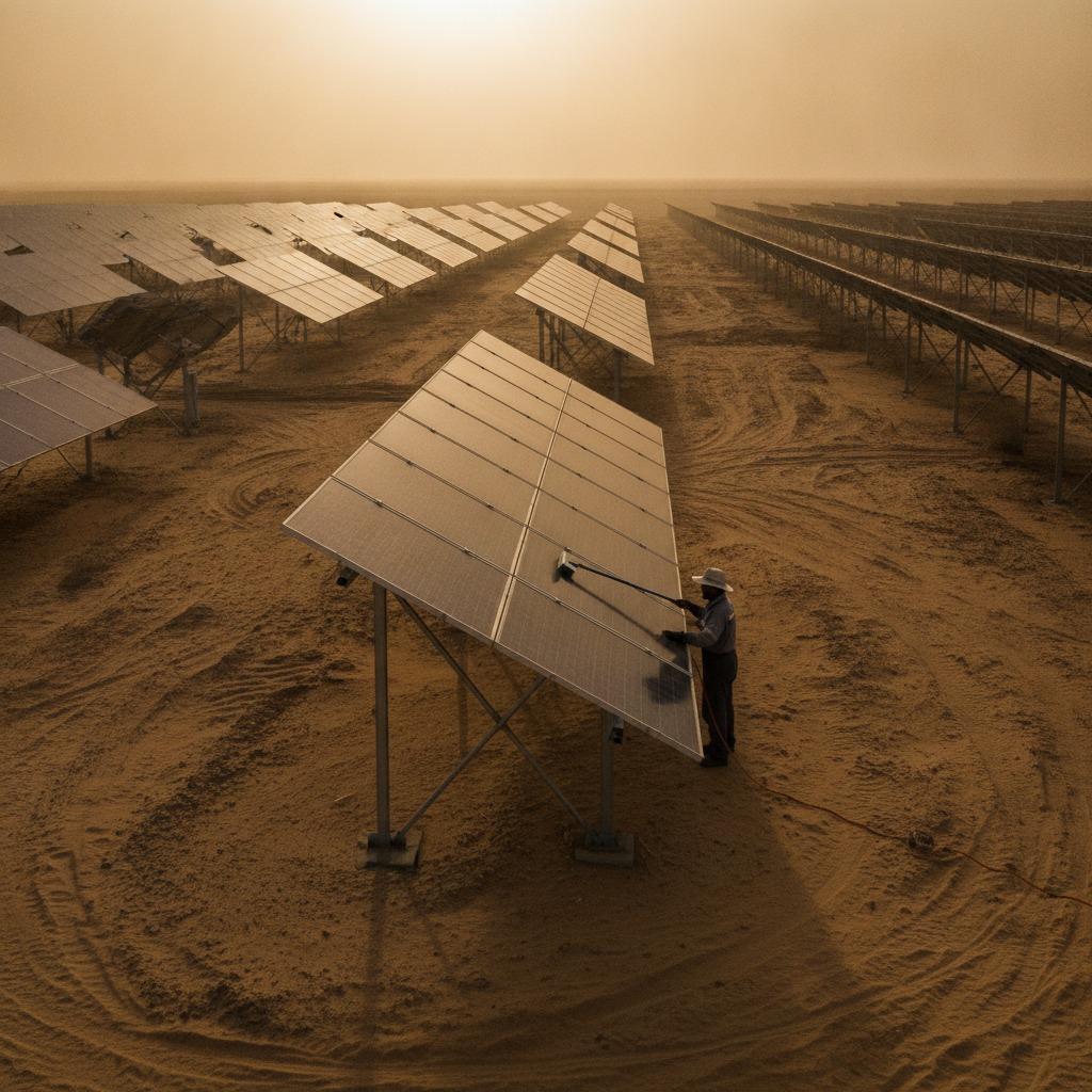 Solar energy systems for desert areas