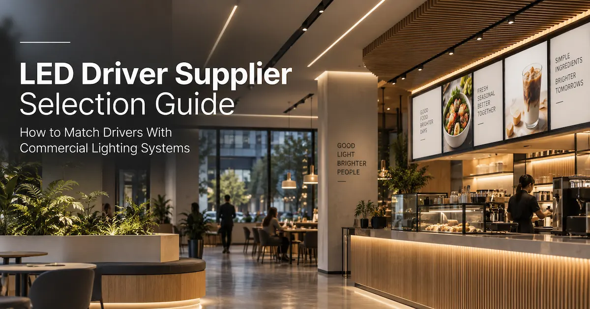 LED Driver Supplier Selection Guide for Signage and Commercial Lighting Projects