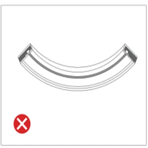 Do Not Bend the Strip Sideways