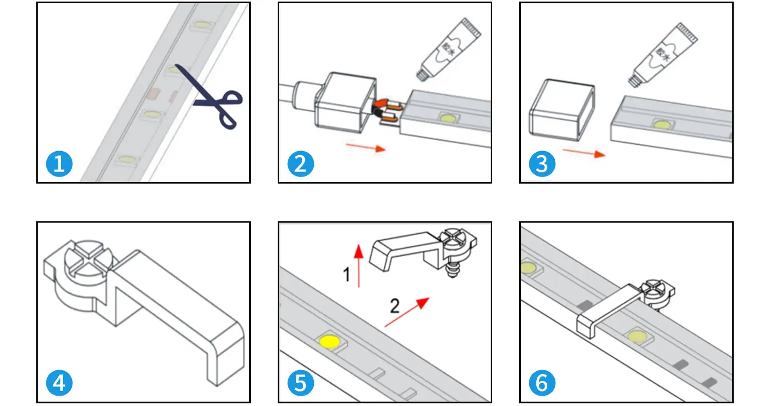 Installation step instructions and precautions of silicone neon led strip