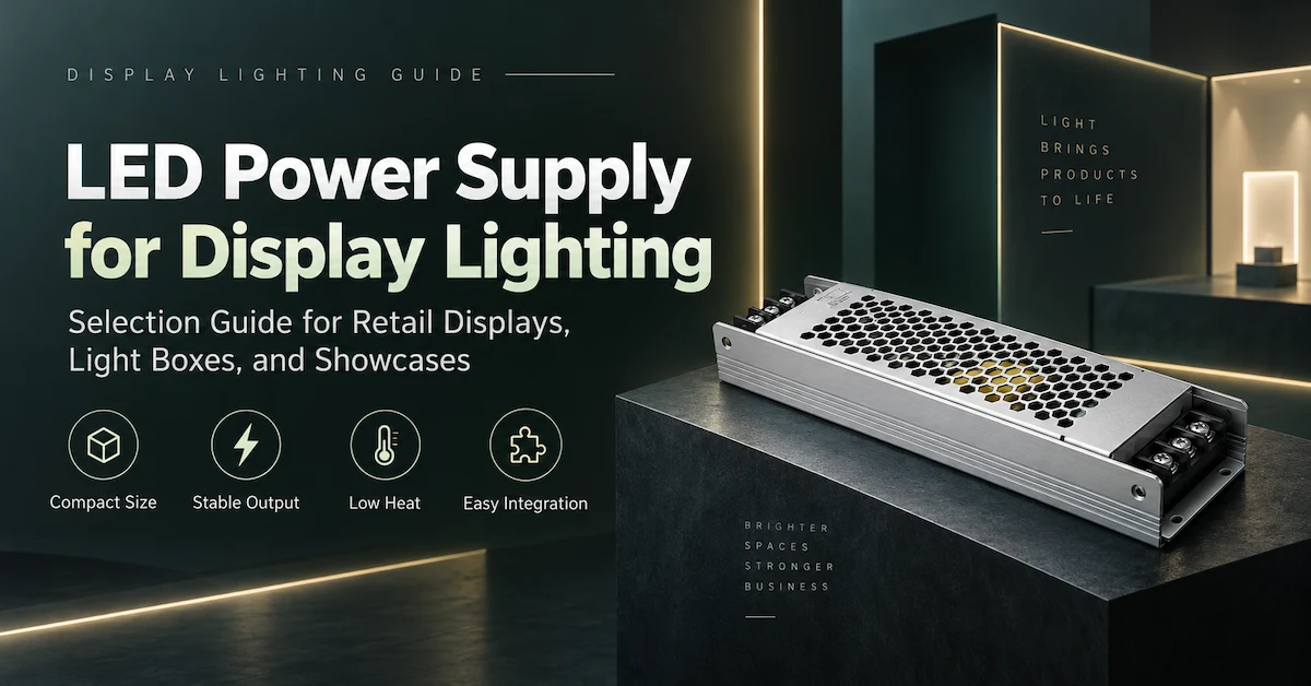 How to Choose an LED Power Supply for Display Lighting in Retail, Light Boxes, and Exhibition Systems