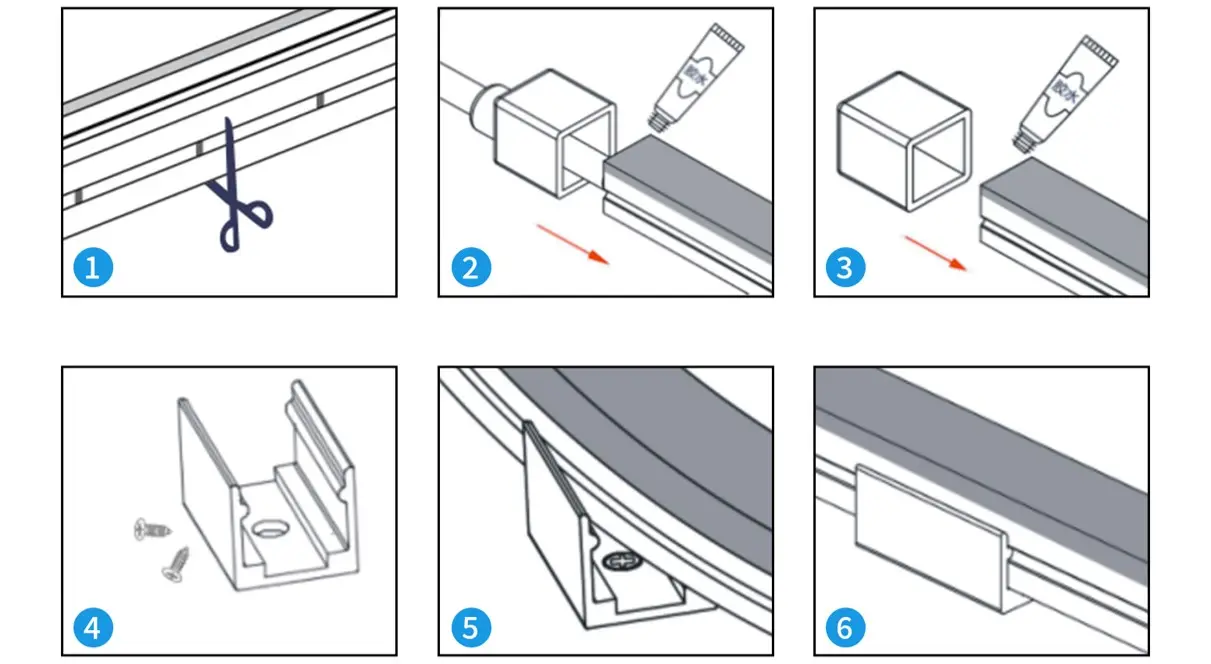 Installation Steps for Single Color Flex Neon Sign LED Strip